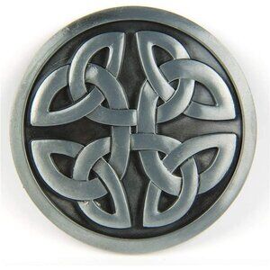 🆕Men's Silver Round Celtic Knot American Keltic Irish Scottish  Belt Buckle